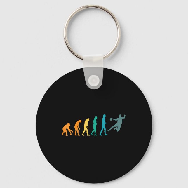 Porte-clés Évolution Handball Sport Drôle  (Recto)