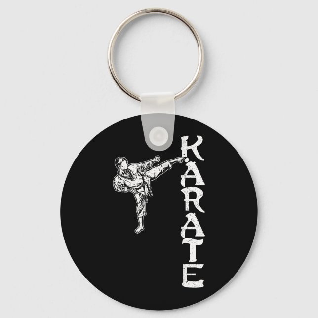 Porte-clés Évolution Karaté Taekwondo Aikido Ju-Jutsu Kung-Fu (Recto)