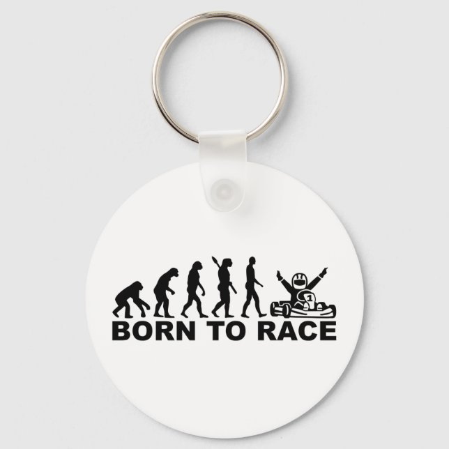 Porte-clés Évolution née de la course Kart (Recto)