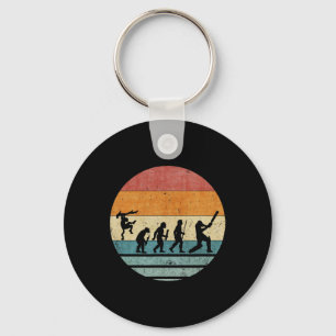Porte-clés Évolution Rétro Vintage de Silhouette de Joueur de