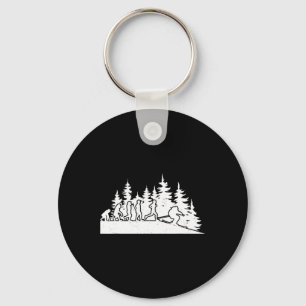 Porte-clés Evolution Ski de fond Sports d'hiver Bain