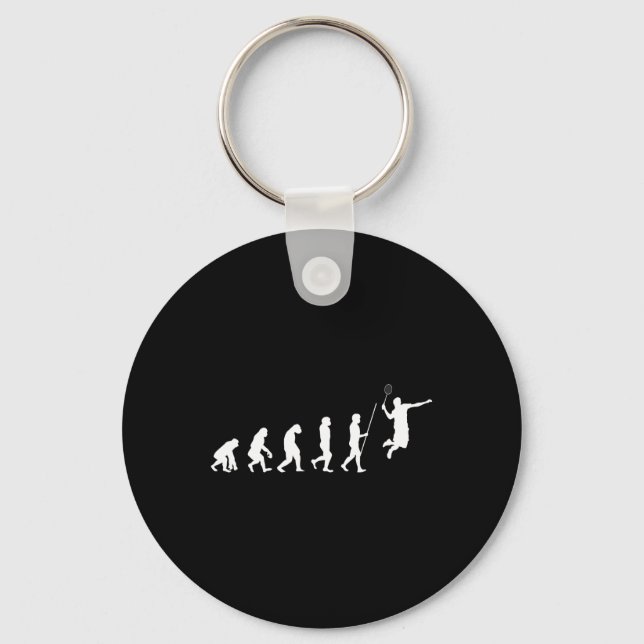 Porte-clés Evolution Volant de badminton Badminton Player Cad (Recto)