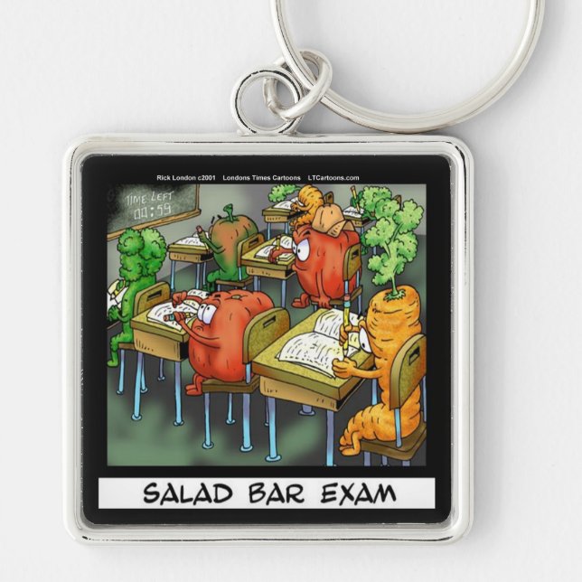 Porte-clés Examen Bar Salade amusant (Devant)