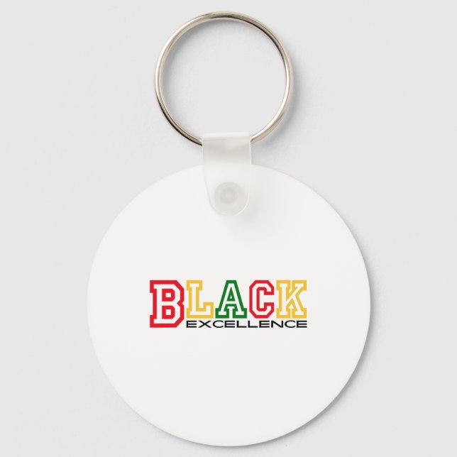 Porte-clés Excellence Noire Mois de l'histoire des Noirs Afro (Recto)