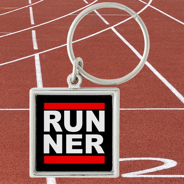 Porte-clés Exécuter Ner Funny Hip hop courir la satire (Unlock your potential with our sleek 'run-ner' keychain.)