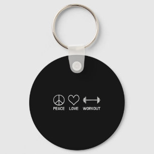 Porte-clés Exercice de motivation pour femmes Paix Amour Work