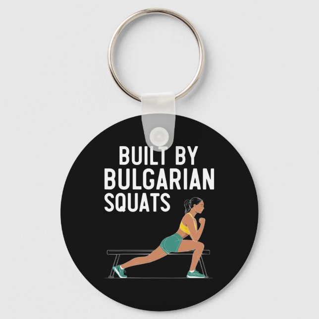 Porte-clés Exercice de squat bulgare musculation fitness trav (Recto)