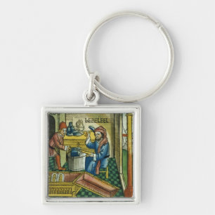 Porte-clés Exode 31 2-8 Bezalel et Oholiab faisant l'arche o