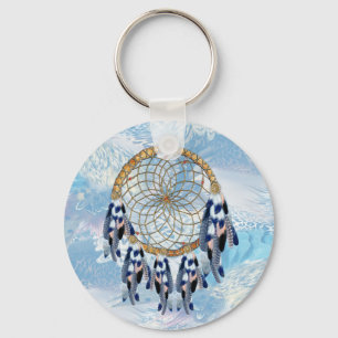 Porte-clés Exotic Blue Dream Catcher Groomsman cadeau