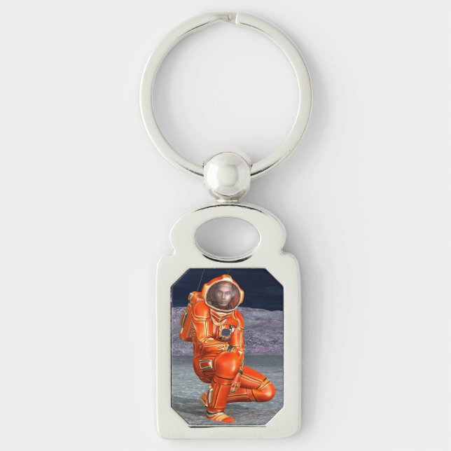 Porte-clés Explorateur de Mars Astronaute Planète Alien Art S (Devant)