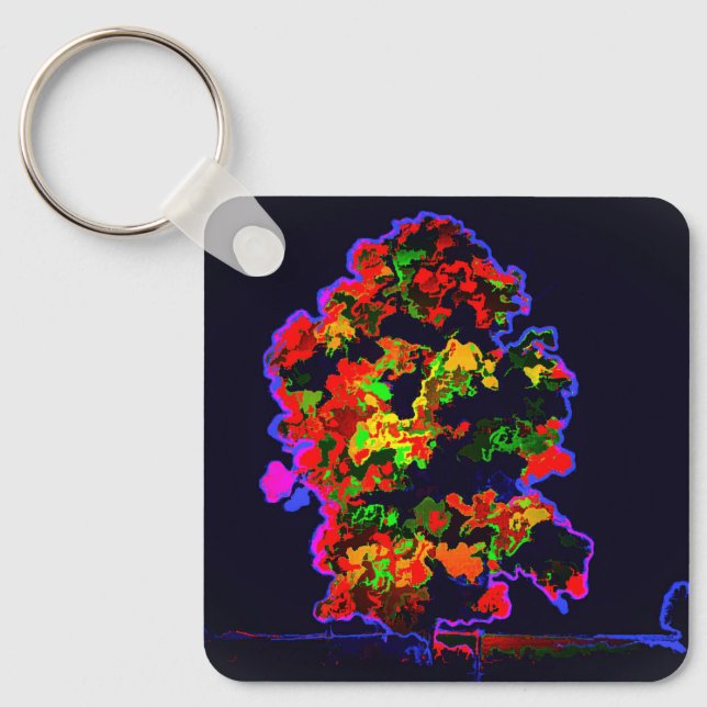 Porte-clés Explosion d'arbre néon (Recto)