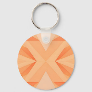 Porte-clés Explosion Stellaire Géométrique Orange Chaud Abstr
