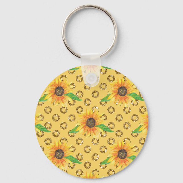 Porte-clés Express floral de tournesol (Recto)