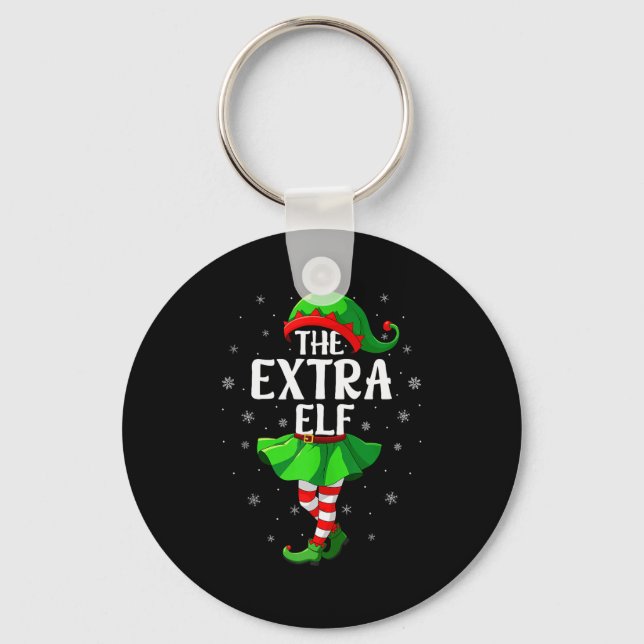 Porte-clés Extra Elf Christmas Girls Women Elf Squad Xmas Fam (Recto)