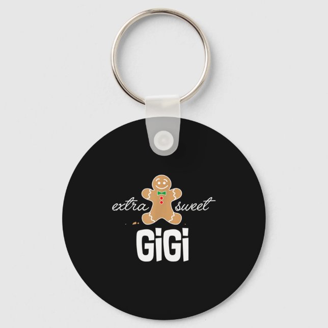 Porte-clés Extra Sweet Gigi _ Cute Christmas Gingerbread Gift (Recto)
