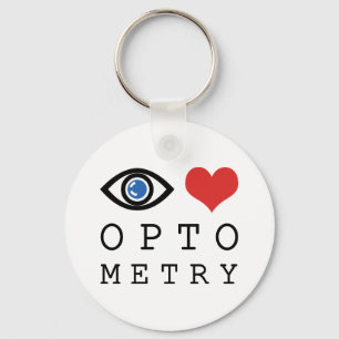 Porte-clés Eye Love Heart Optométrie - Test de vue d'optométr