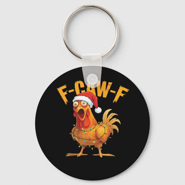 Porte-clés F-Caw-F Chicken Christmas Essential (Recto)