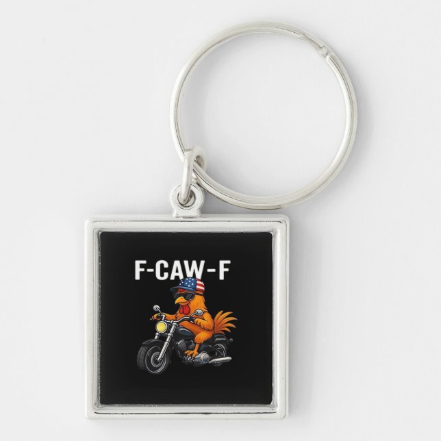 Porte-clés F-Caw-F Chicken Classic Aesthetic Graphic (Devant)