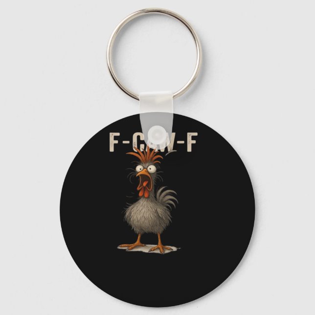 Porte-clés F-Caw-F Chicken Retro Classic (Recto)