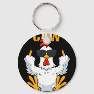 Porte-clés F-caw-f Coq Drôle Poulet Mème Pour Hommes Femmes F