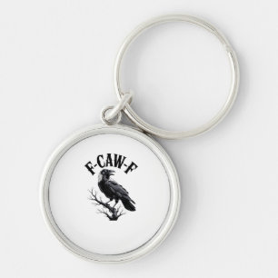 Porte-clés F-Caw-F Corbeau Humour Adulte Oiseau Drôle Gothiqu