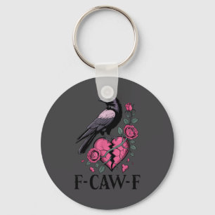 Porte-clés F Caw F Crow Anti Saint-Valentin Sombre Gothique B