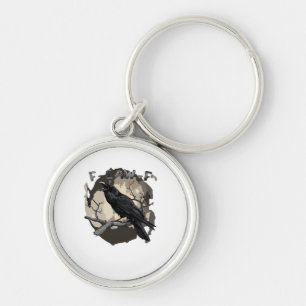 Porte-clés F-Caw-F Drôle de Corbeau Punique Gothique Corbeau