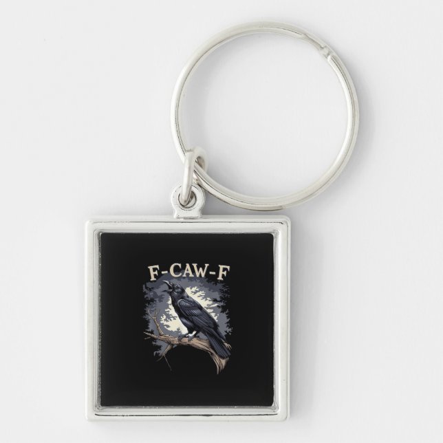 Porte-clés F Caw F Funny Bird Crow Creative Casual Design (Devant)