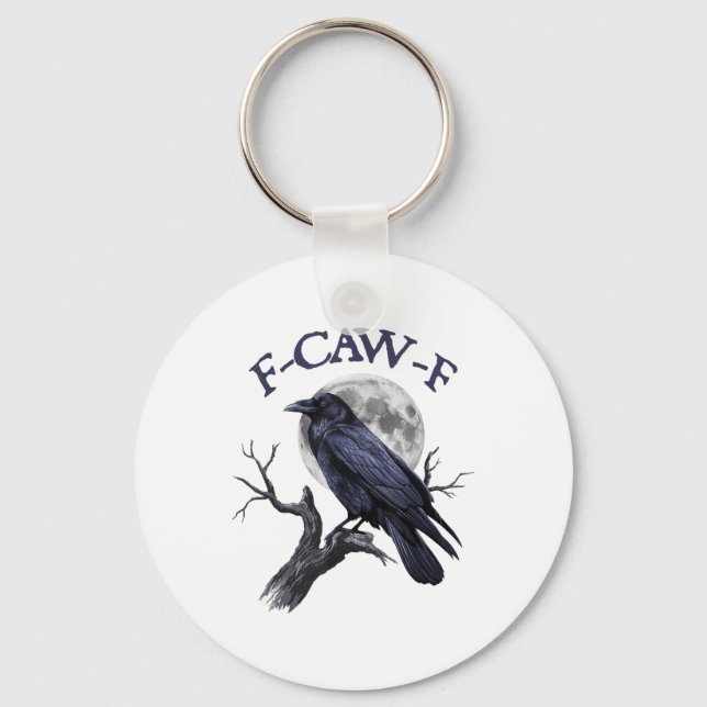 Porte-clés F-caw-f Funny Black Bird Black Crow (Recto)