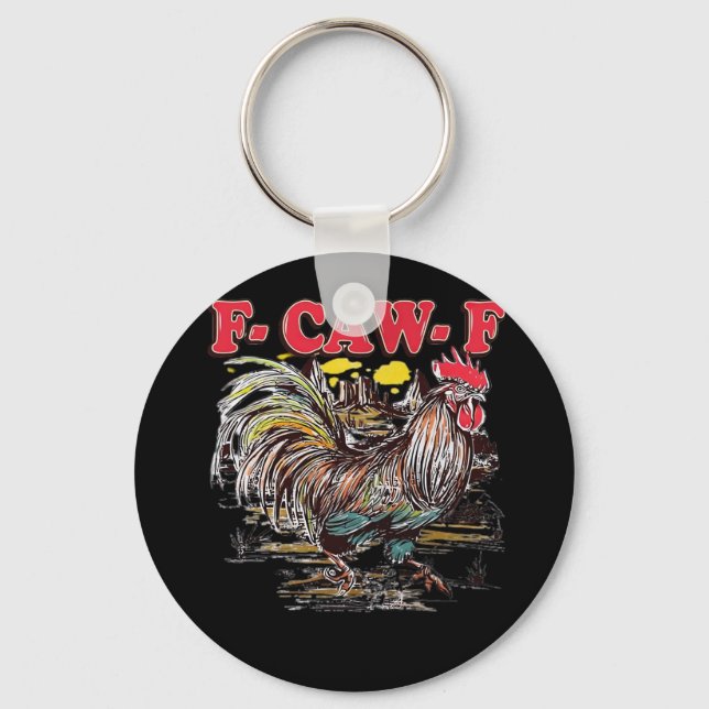 Porte-clés F-Caw-F Hei Hei Moana Coq Classique Drôle Graphiqu (Recto)