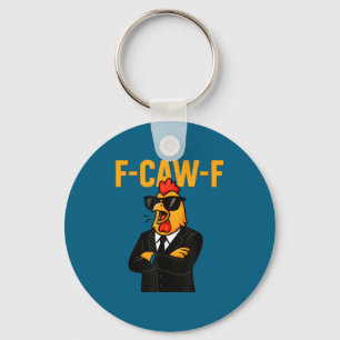 Porte-clés F-caw-f - mème de coq poulet