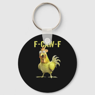 Porte-clés F-Caw-F Poulet Drôle Classique Créatif Décontracté