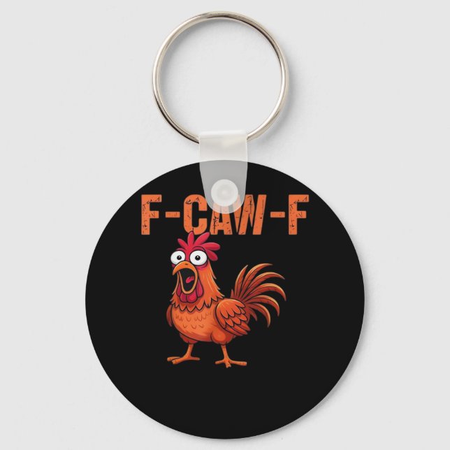 Porte-clés F Caw F Poulet Drôle Classique Style Moderne Tenda (Recto)