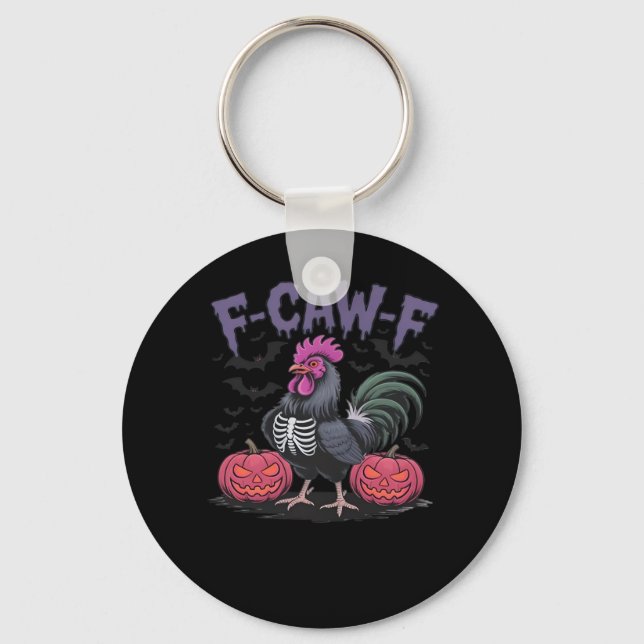 Porte-clés F Caw F Poulet Drôle Classique Style Simple Propre (Recto)