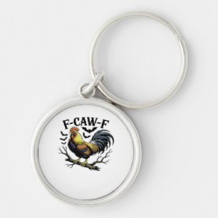 Porte-clés F-Caw-F Poulet Drôle Classique Style Vintage