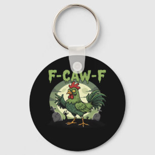 Porte-clés F Caw F Poulet Drôle Halloween Vintage Classique