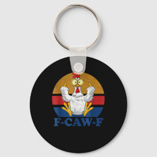 Porte-clés F-Caw-F Poulet Drôle qui Fait un Doigt d'Honneur V