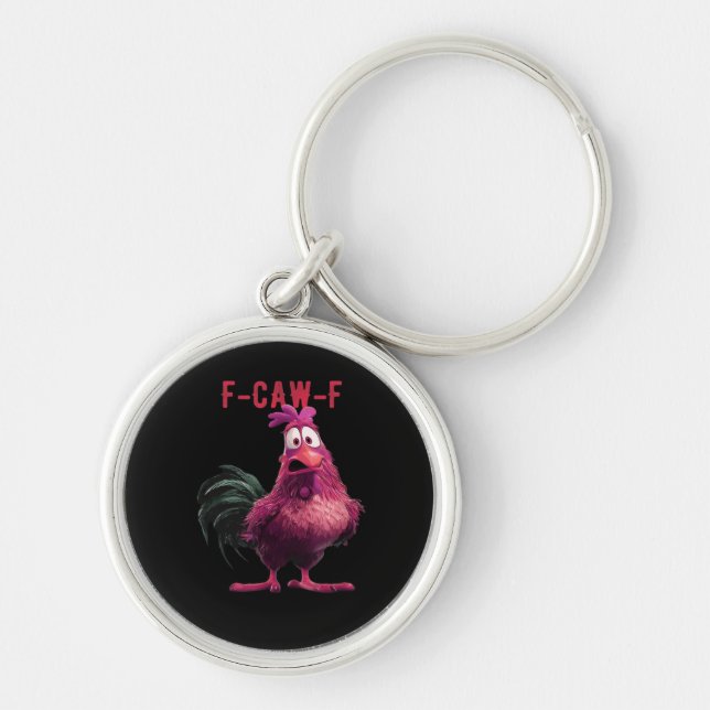 Porte-clés F-Caw-F-Poulet Essentiel Esthétique Unique (Devant)