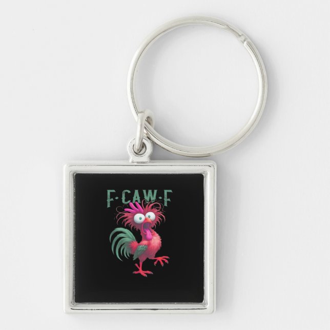 Porte-clés F-Caw-F Poulet Minimal Clean (Devant)