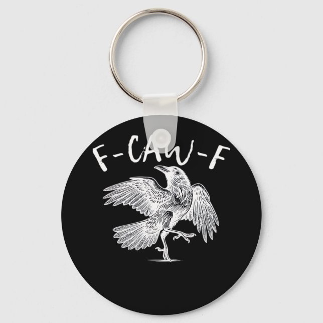 Porte-clés F-Caw-F Raven Retro Classique (Recto)