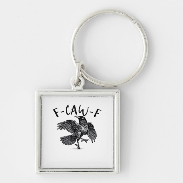Porte-clés F Caw F Style Rétro Classique Corbeau (Devant)