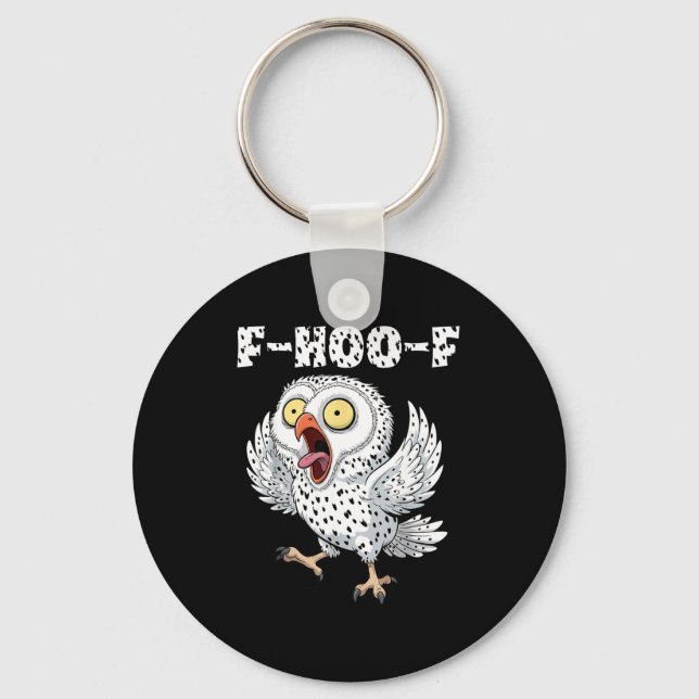 Porte-clés F-hoo-f Owl Meme – Funny Screaming Owl Bird Meme G (Recto)