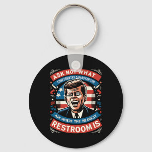 Porte-clés F. Kennedy Funny Patriotic Toilet 4 juillet