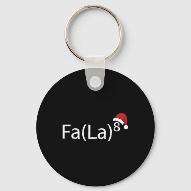 Porte-clés Fa La 8 Funny Christmas Carol Math Teacher Santa H (Recto)