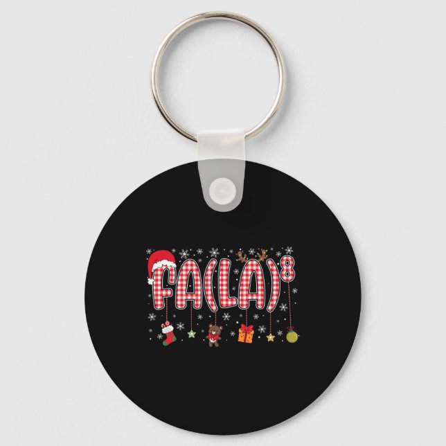 Porte-clés Fa (la)8 Funny Christmas Père Noël Fa La Math Ense (Recto)