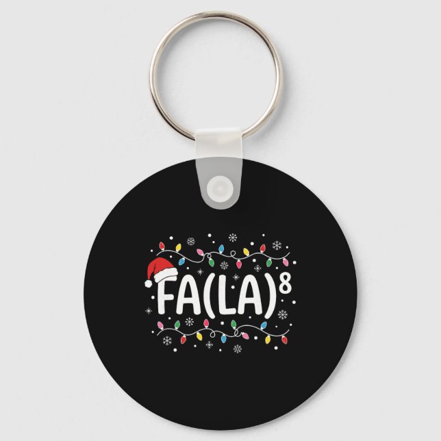 Porte-clés Fa La 8 Joyeux Noël Carême Père Noël Prof de Maths (Recto)