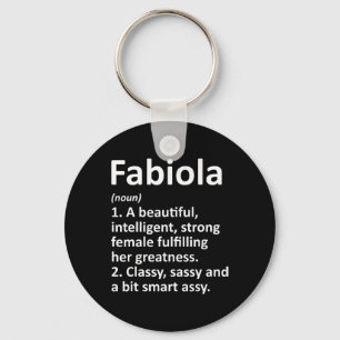 Porte-clés Fabiola Définition Nom personnalisé Funny Christm