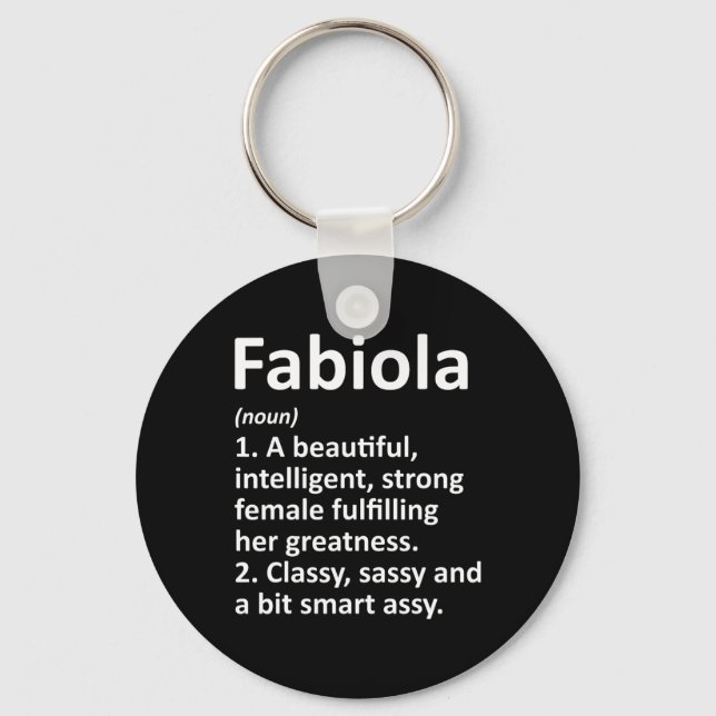 Porte-clés Fabiola Définition Nom personnalisé Funny Christm (Recto)