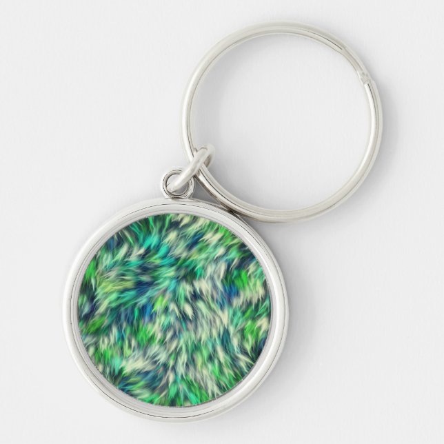 Porte-clés Fabric Texture Green Fur Design-68745 (Devant)