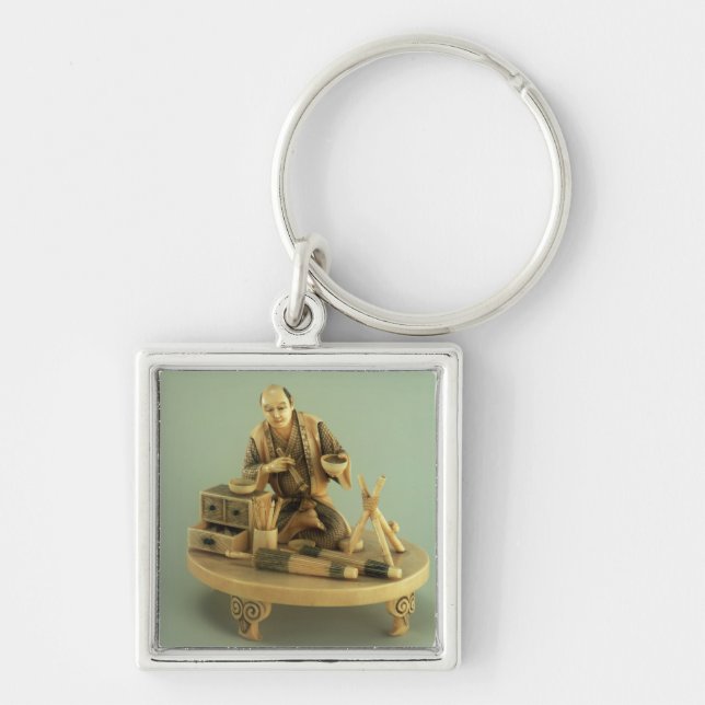 Porte-clés Fabricant de parasol, Okinomo, période d'Edo (Devant)